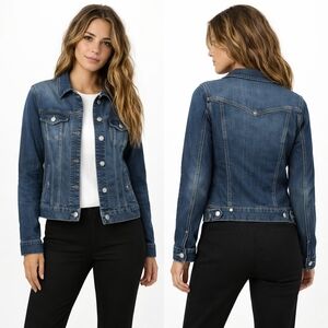 LIVERPOOL Denim Jacket Womens Small Fitted Classic Capsule Casual Clean Girl